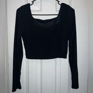 Women’s black crop top